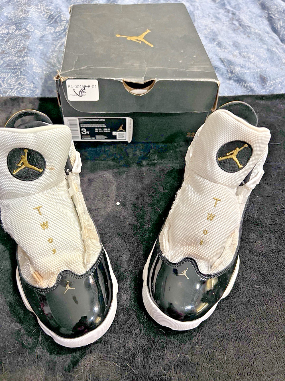 Boys/Kids Jordan 6 Rings Concord 2018 Gold Size 3Y (0155)